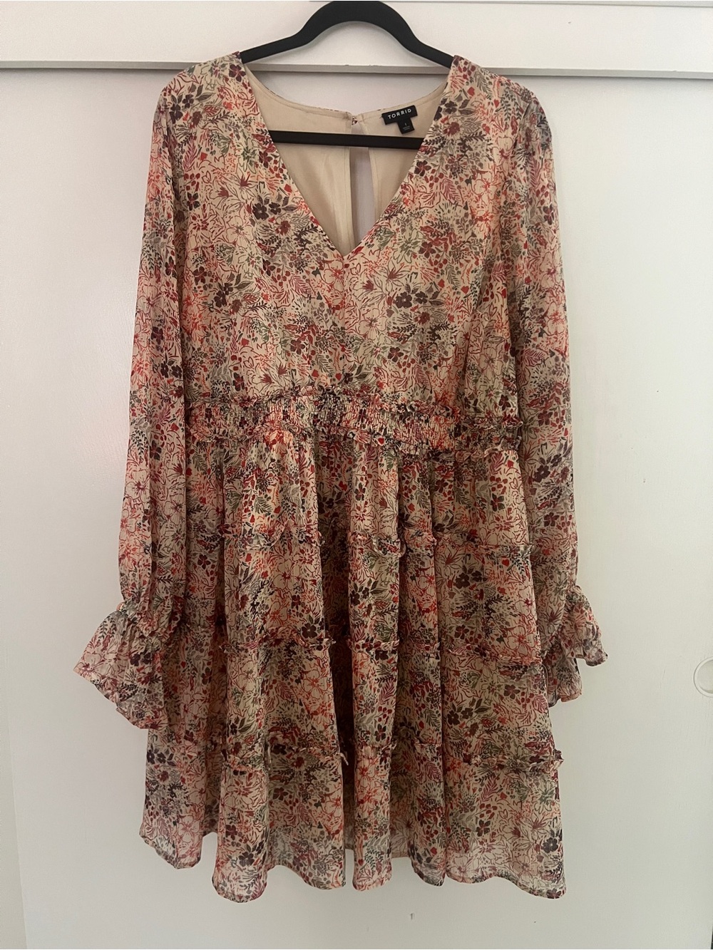 Torrid Mini Lurex Chiffon Tiered Dress